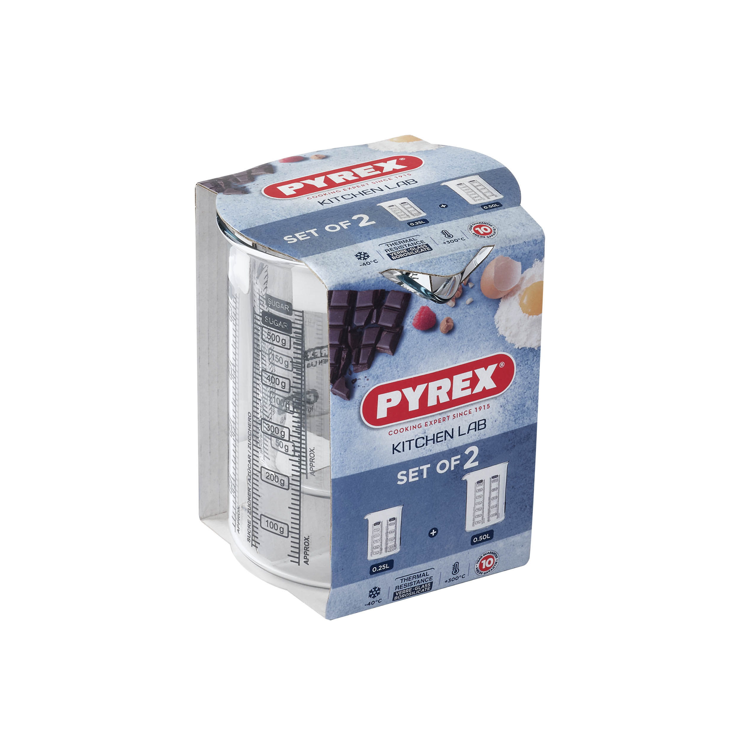 SADA ODMERIEK PYREX 2 KS, 0,25 L +0,5 L, SKLO