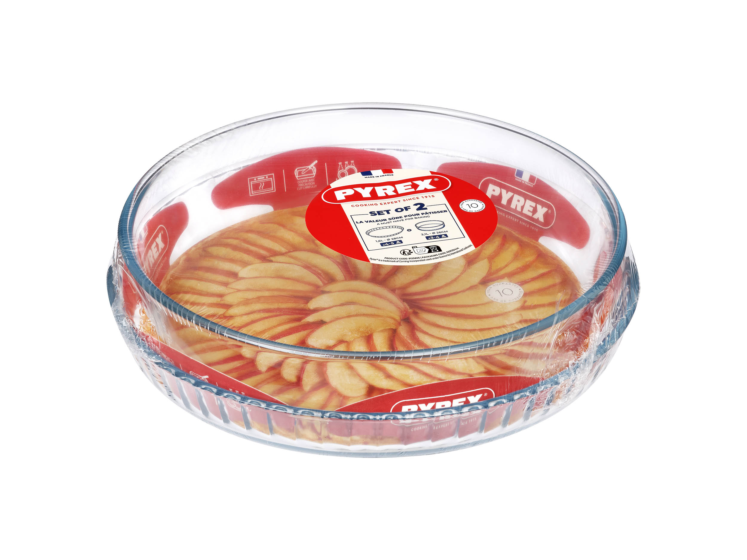 SADA FORIEM NA TORTU PYREX 2KS, 26CM, 28CM