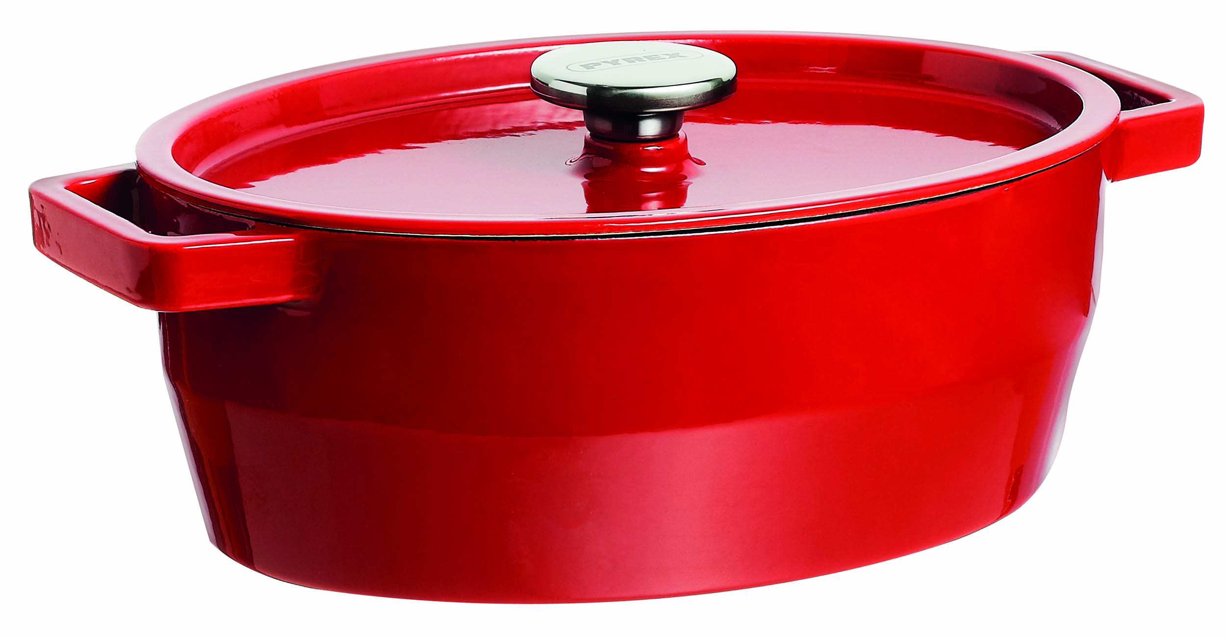 LIATINOVÝ KASTRÓL S POKRIEVKOU PYREX 4L, 29X21CM, ČERVENÝ