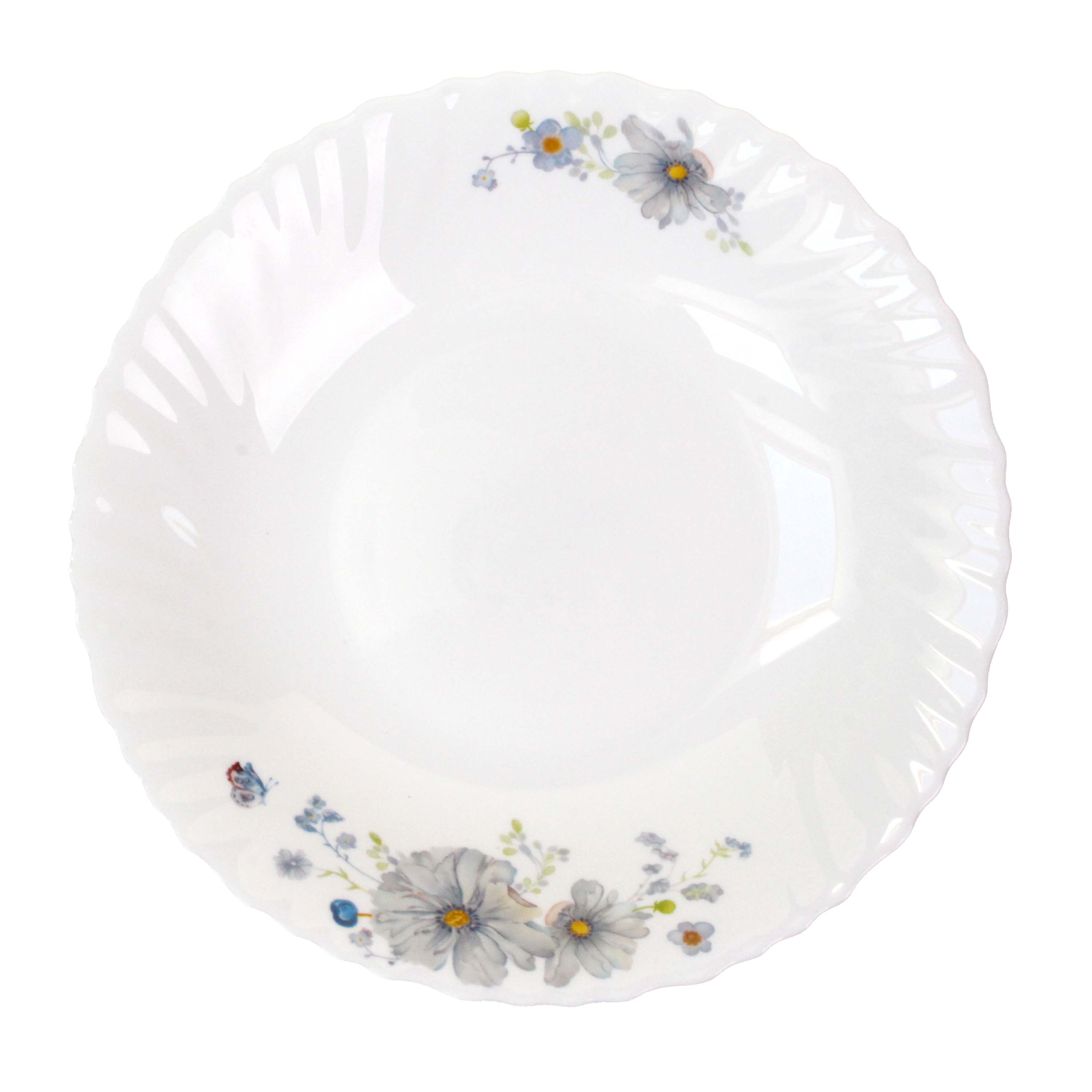 Cegeco HLBOKÝ TANIER AMELIA 22 CM, OPÁLOVÉ SKLO