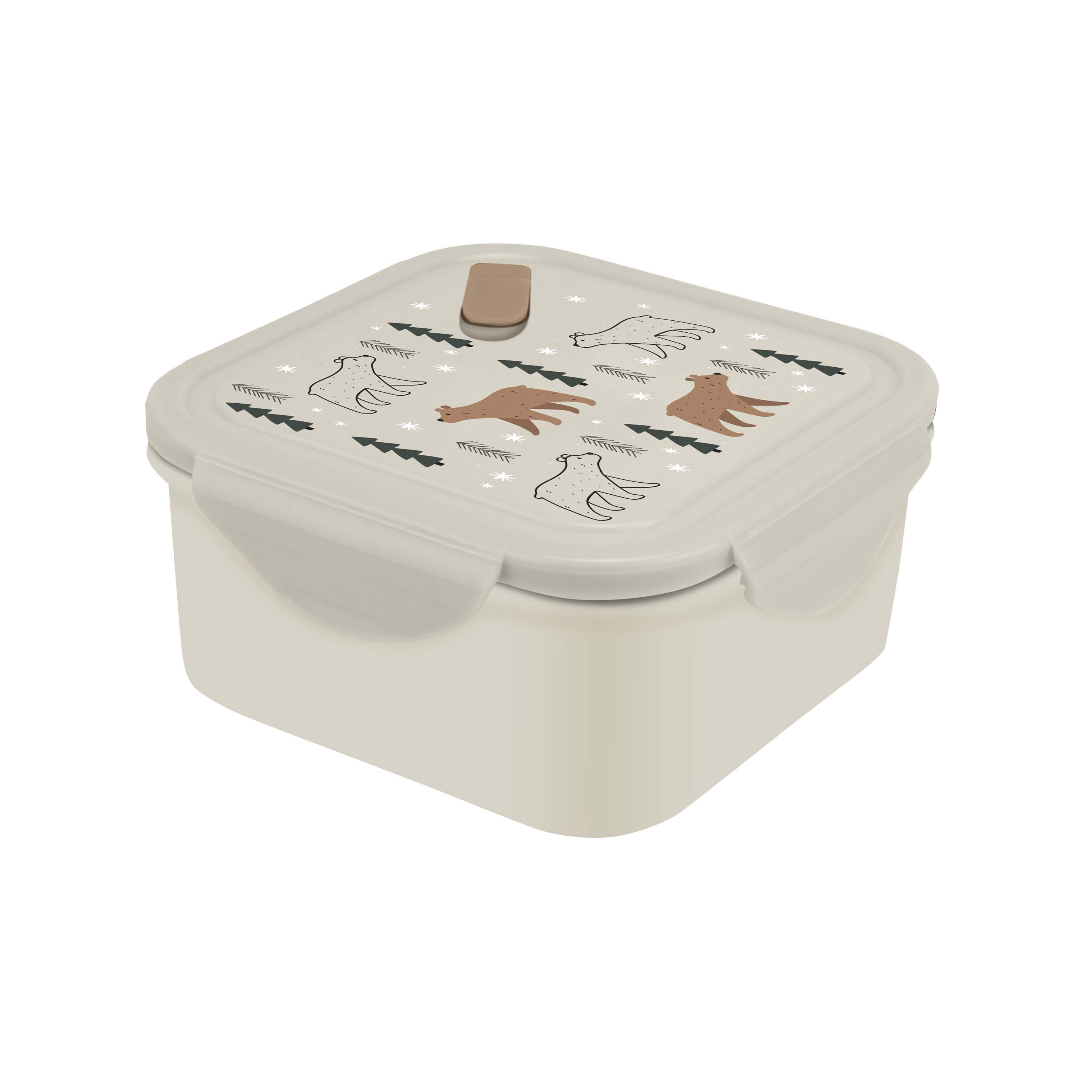 TORO Plastový desiatový box s ventilom KITCHISIMO 1200ml medvedík