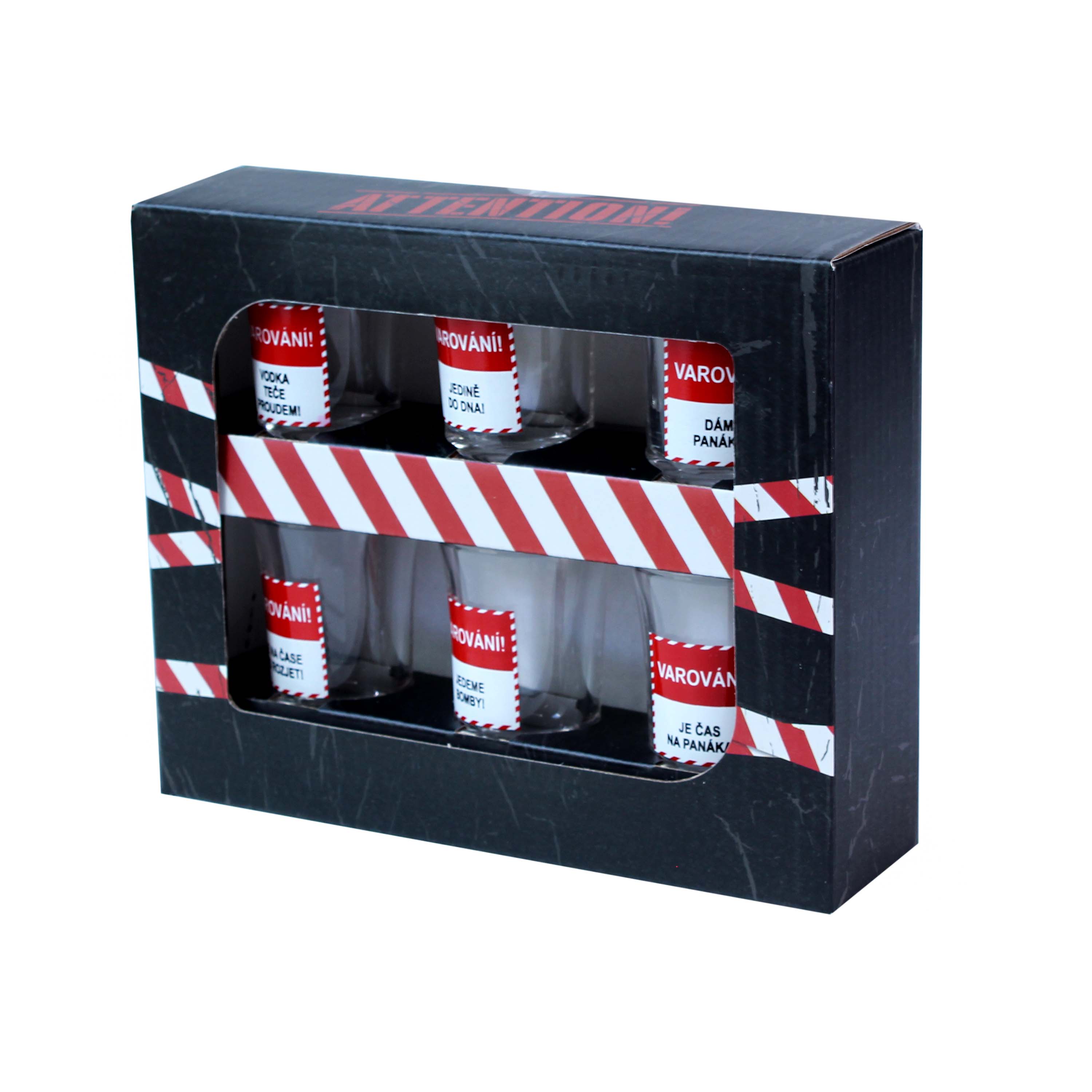 Darčeková sada panákov 6x40ml TORO varovanie