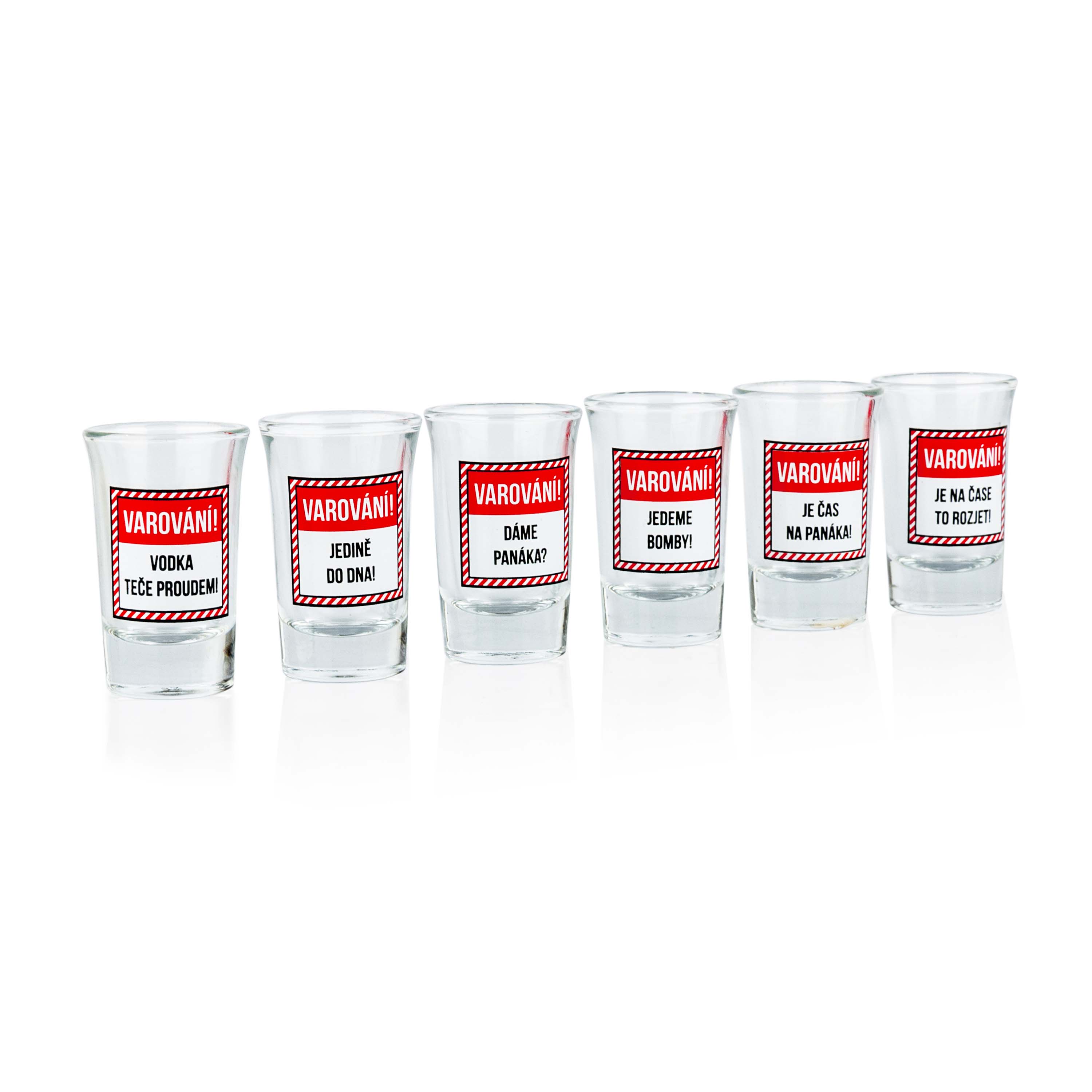 Darčeková sada panákov 6x40ml TORO varovanie