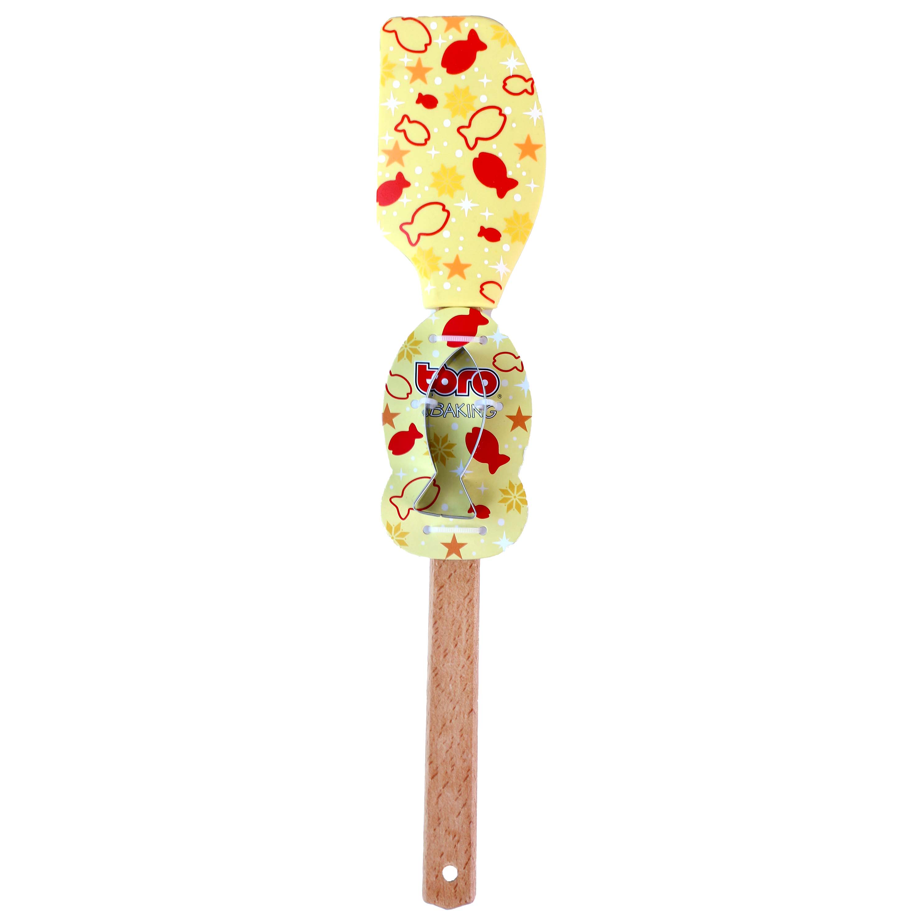 Silikónová stierka s vykrajovačom TORO 32cm MIX vianočných motívov