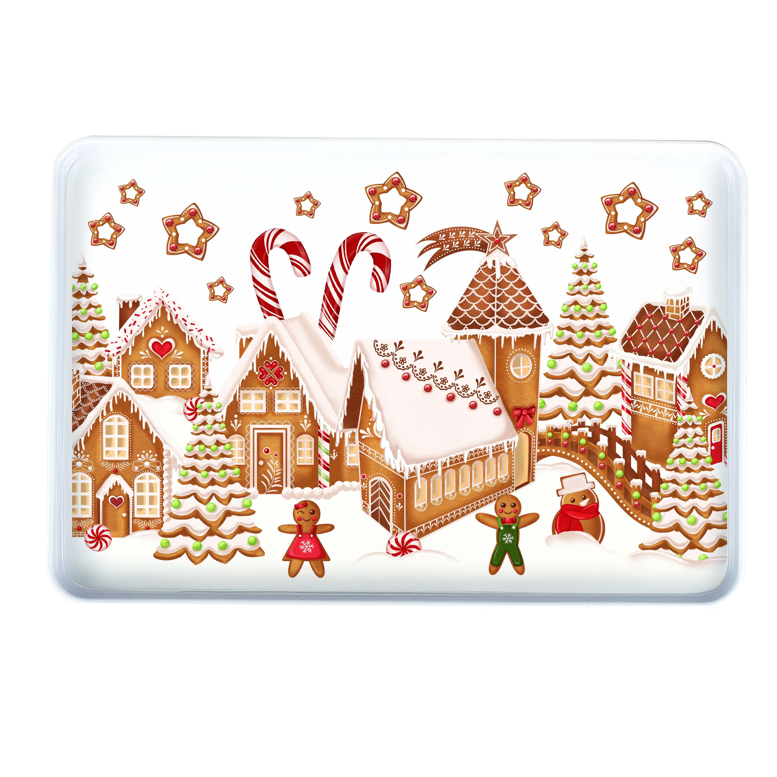 Melamínový servírovací podnos TORO 40x27cm perníčková dedinka