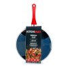 Panvica WOK s pokrievkou KITCHISIMO Rosso 28cm nepriľnavý povrch