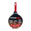 Hlboká panvica s pokrievkou KITCHISIMO Rosso 24cm nepriľnavý povrch