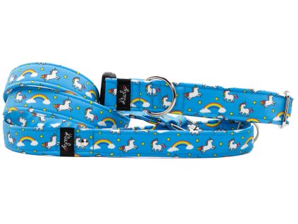 Vzor jednorožci modrá