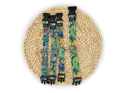 Vzor zelené paisley softshellový obojek