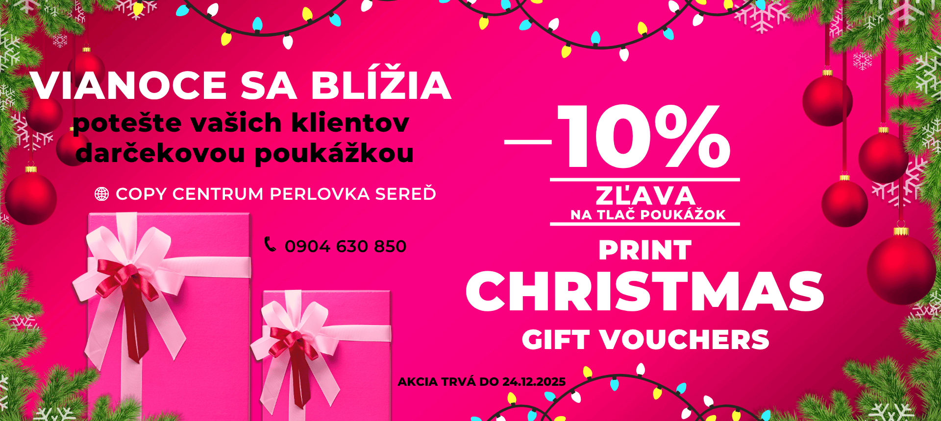 Tlac darcekovych poukazok