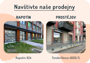 Prodejny KKboty.cz v Rapotíně a v Prostějově