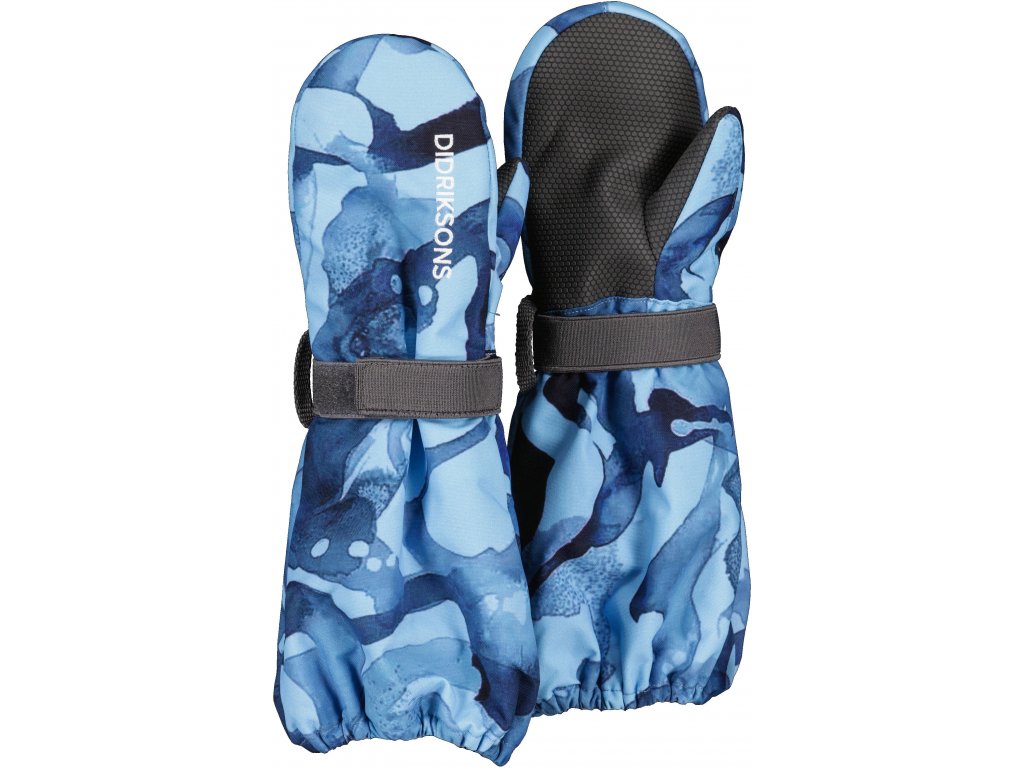 dětské zimní rukavice didriksons biggles print salt dark blue
