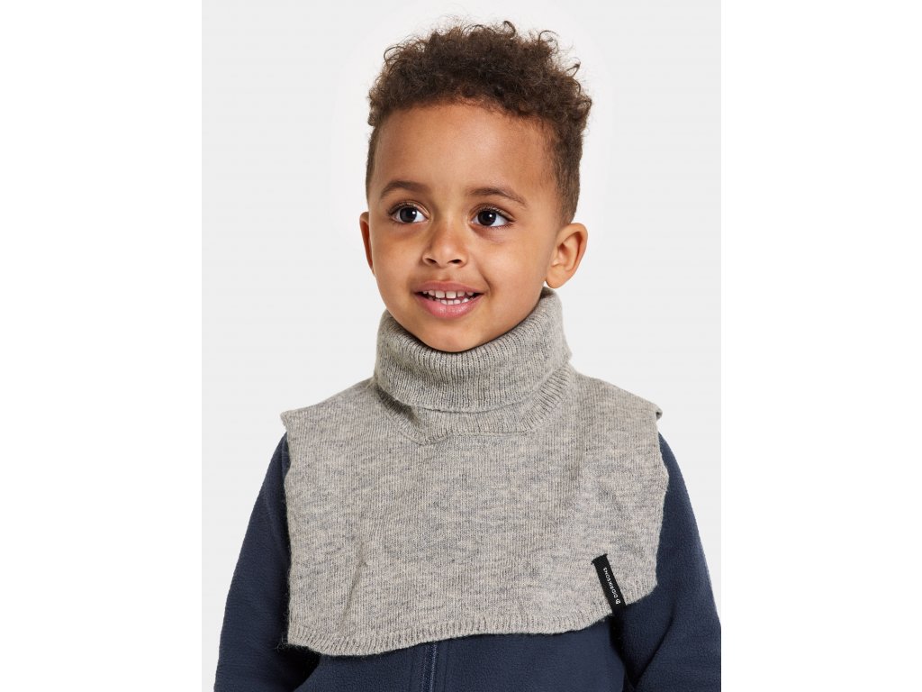 Levně Dětský nákrčník Didriksons Delfinen Scarf Grey Melange 008