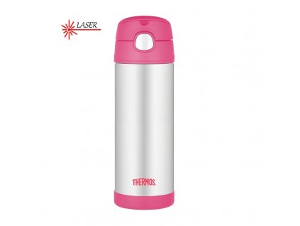 Thermos Dětská termoska s brčkem 470 ml - růžová