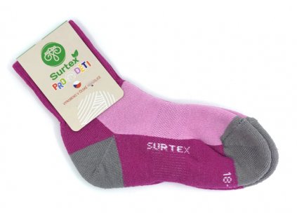 Surtex růžové merino ponožky