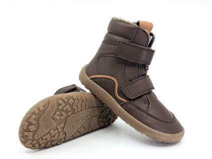 dětské zimní barefoot boty Froddo G3160169 2 Brown