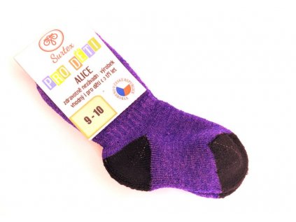 Zimní Merino Surtex ponožky 85 % fialové