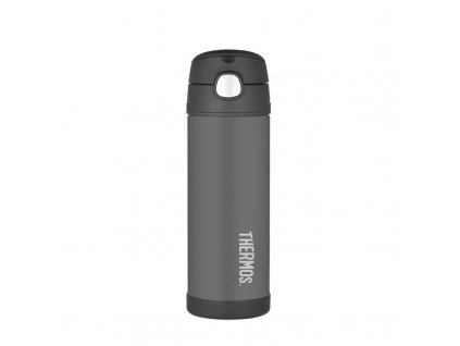 dětská termoska s brčkem Thermos funtainer 470ml cerna