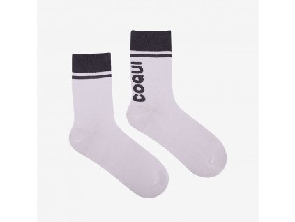 Bavlněné ponožky Coqui bílé basic