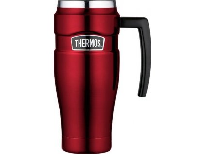 Thermos Vodotěsný termohrnek s madlem - červená 470 ml