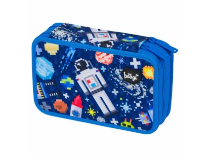 BAAGL Školní penál dvoupatrový Space Game