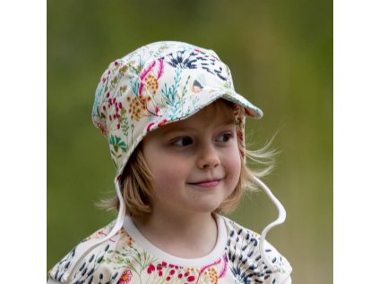 Dětská čepice s kšiltem na zavázání Dupeto Indiánská louka