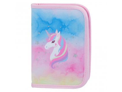 BAAGL Školní penál jednopatrový Rainbow Unicorn