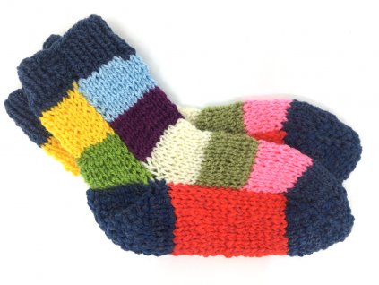 1 dětské pletené ponožky