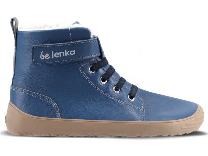 Dětské zimní barefoot boty Be Lenka Winter Kids - Ocean Blue