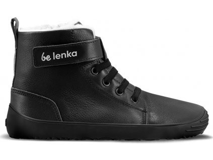 Dětské zimní barefoot boty Be Lenka Winter Kids - All Black