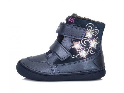 svítící dětské zimní boty DDstep w078 320b Royal Blue
