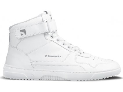 Barefoot tenisky Barebarics Zing - High Top - All White - Leather