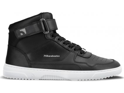 Barefoot tenisky Barebarics Zing - High Top - Black & White - Leather