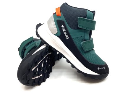 dětské outdoorové boty Viking Expower Mid GTX 2V Dark Green
