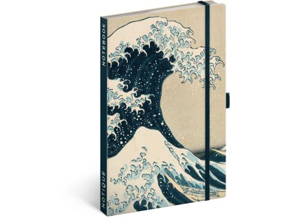 NOTIQUE Notes Katsushika Hokusai, linkovaný, 13 x 21 cm