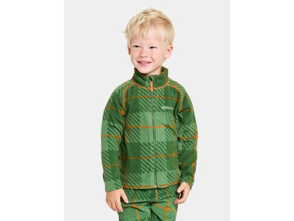 Dětská fleecová mikina Didriksons Monte PR A65 Termos Pine Green tmavě zelená