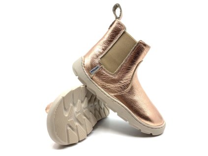 Barefoot zimní Pegres Skinny Chelsea SBF 58W měděná dívčí