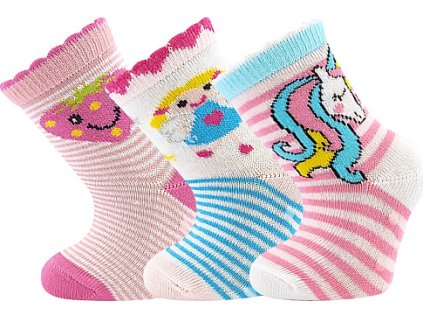 3PACK Ponožky Boma Filípek 02 ABS - mix B - holka
