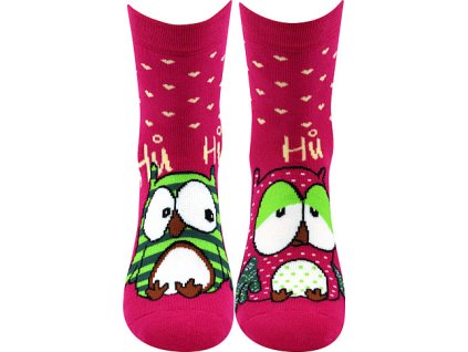 Ponožky Boma Pruhana 12 - magenta