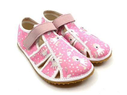 Barefoot papuče Jonap Home New Růžový jednorožec