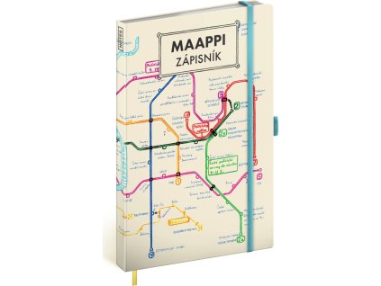 NOTIQUE Notes Maappi, linkovaný, 13 x 21 cm