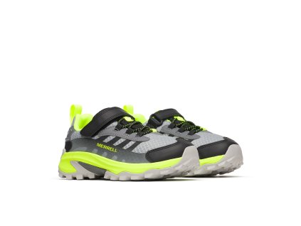 dětské trekové boty Merrell Moab Speed 2 Low WTRPF Grey black citron