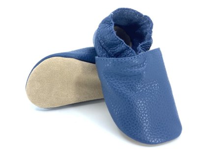 Kožené capáčky Funky Monkey Barefoot SOFT BRA 008 Modrá