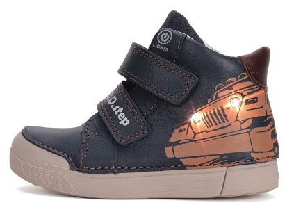 chlapecké Svítící boty DD Step A068 52151A Royal Blue