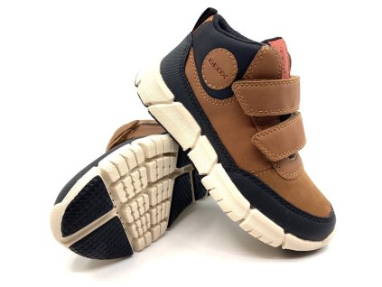 Chlapeckí kotníkové boty Geox J Flexyper LT Brown