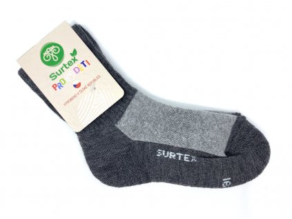 Dětské zimní merino ponožky Surtex šedé