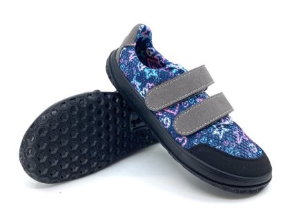 dívčí boty na léto Jonap B18 modrá srdce