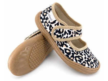 Dětské barefoot bačkory Milami BF5 leopard