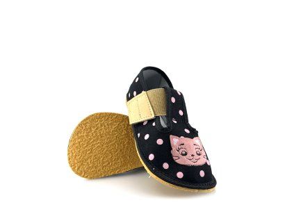 Barefoot bačkory Rayve Elastic Black Cat