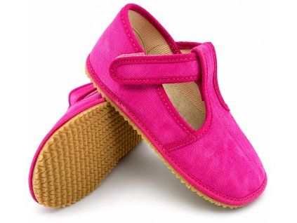 Dětské barefoot bačkory Beda pink batik